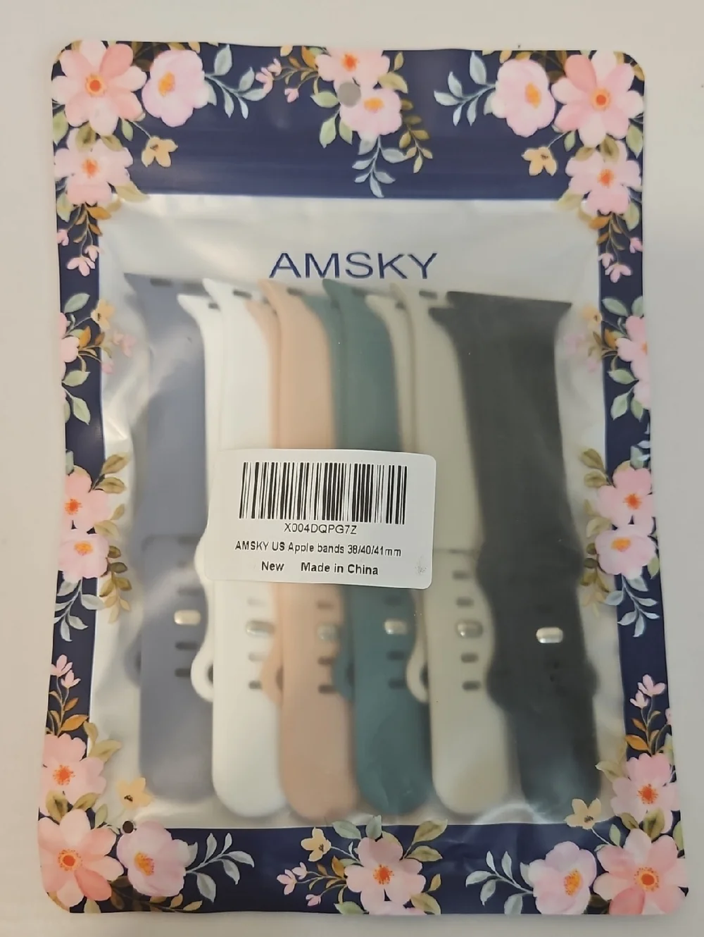 AMSKY Silicone Apple Watch Bands - Multicolor Set